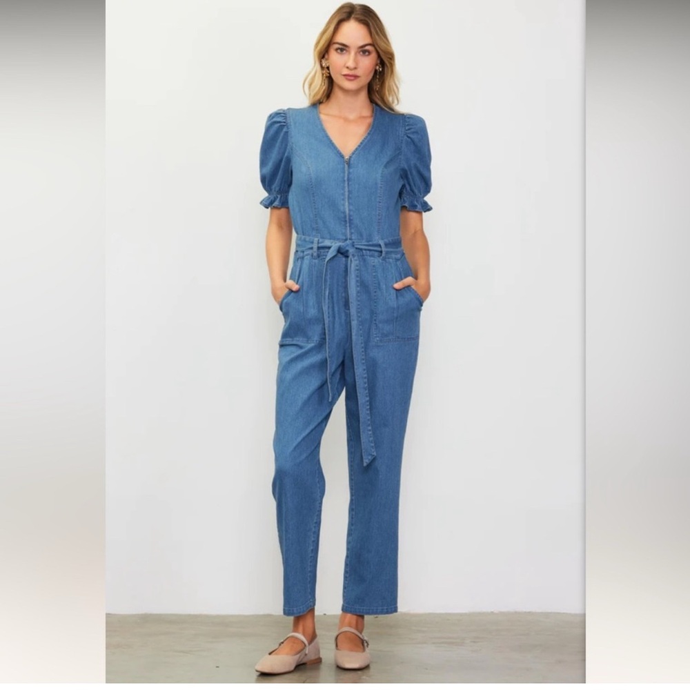 Skies Are Blue Denim Jumpsuit